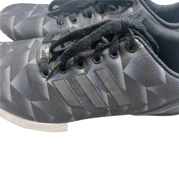 adidas Originals ZX Flux Sneakers in Black Print White Men's Size 6.5 - Picture 4 of 11